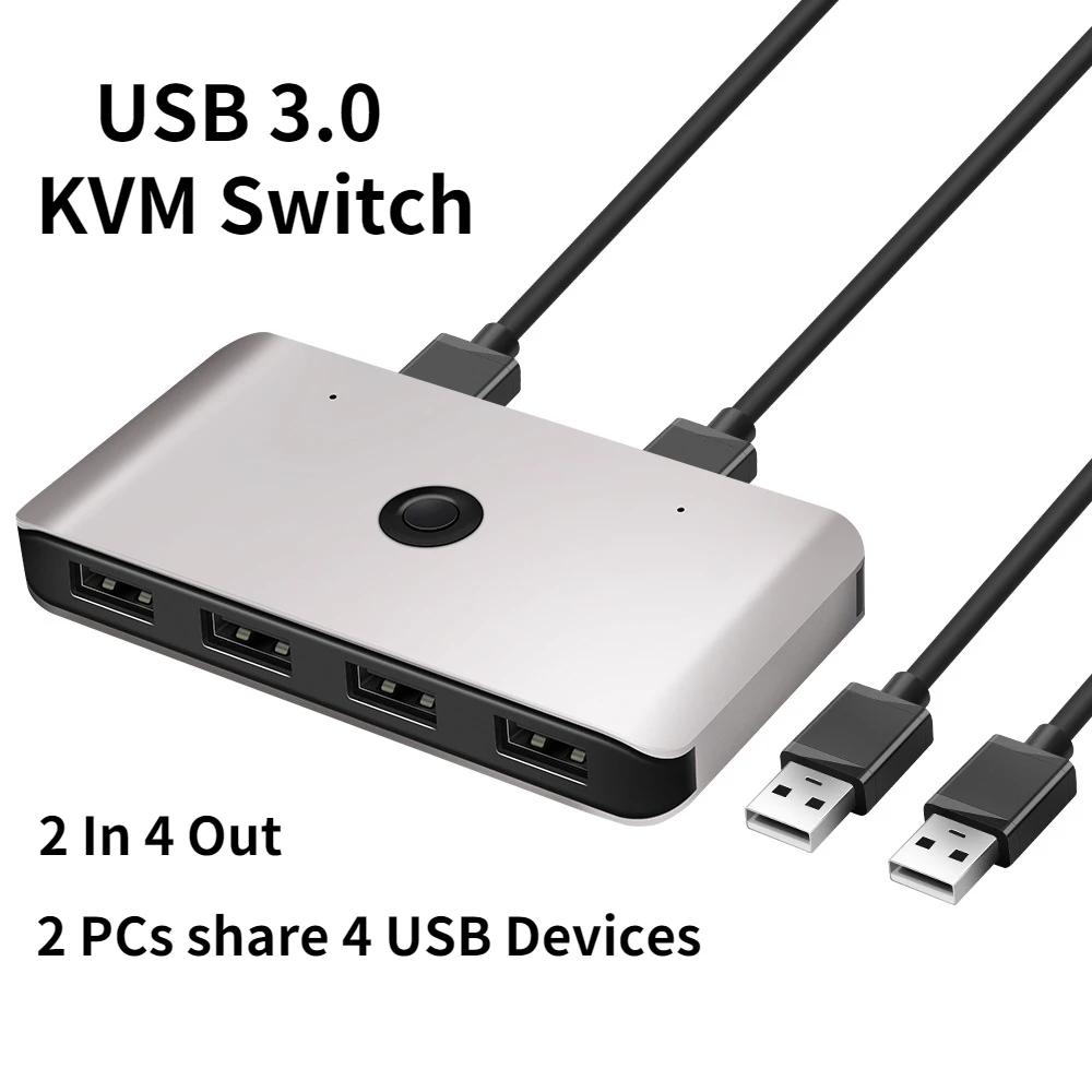 USB KVM ġ USB 3.0 2.0 ó KVM ġ Windows10 PC Ű 콺  2 PCs  4 ġ USB ġ